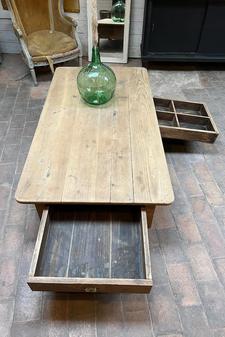 Table basse en chêne Début XXème