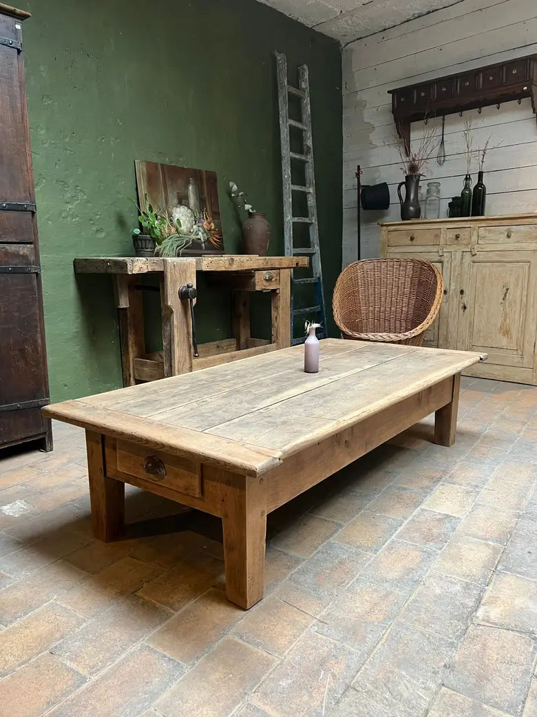 Table basse en chêne Début XXème