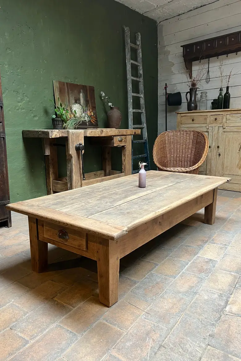 Table basse en chêne Début XXème