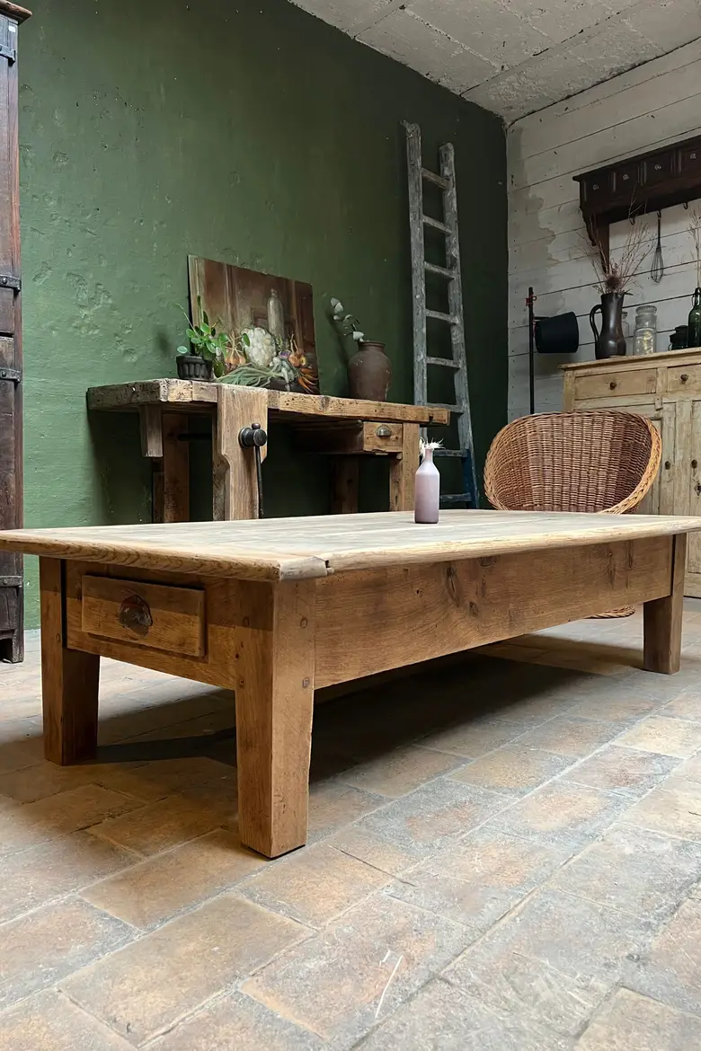 Table basse en chêne Début XXème