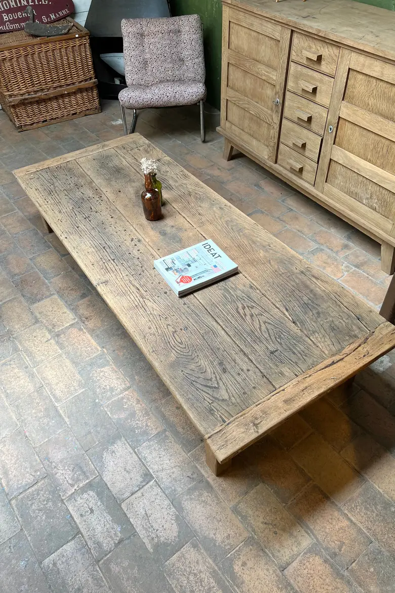 Table basse en chêne XIXème