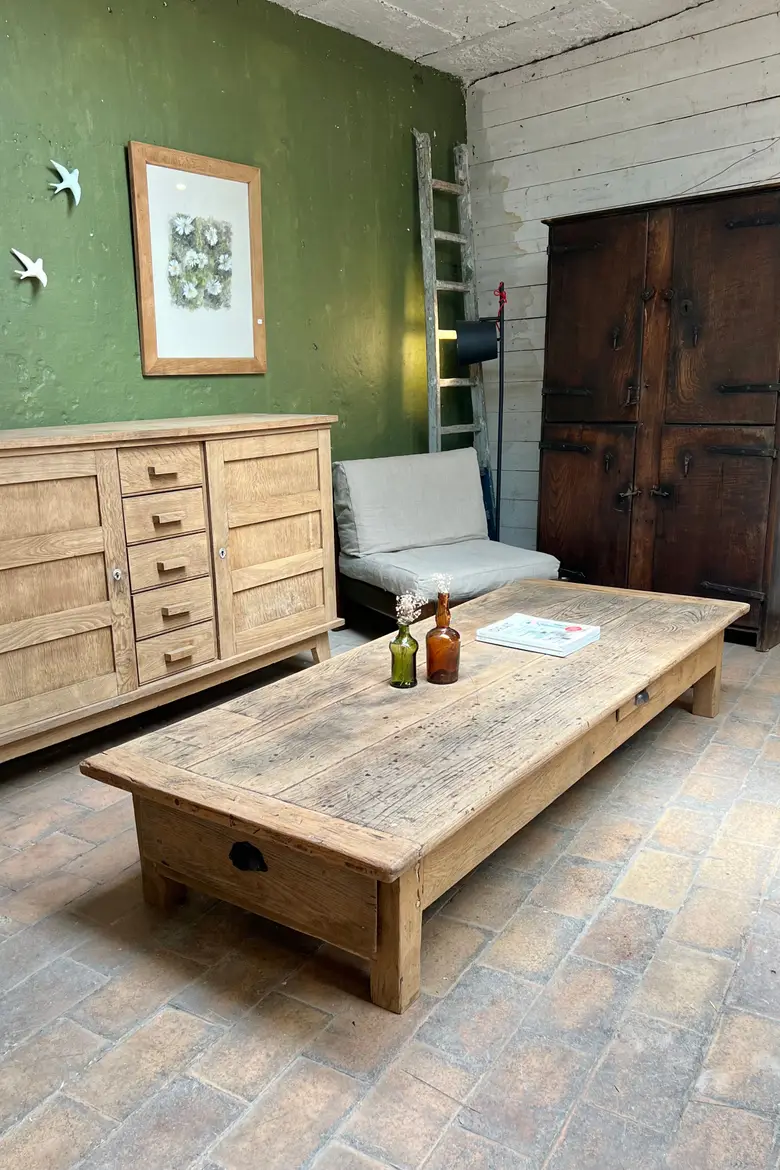 Table basse en chêne XIXème