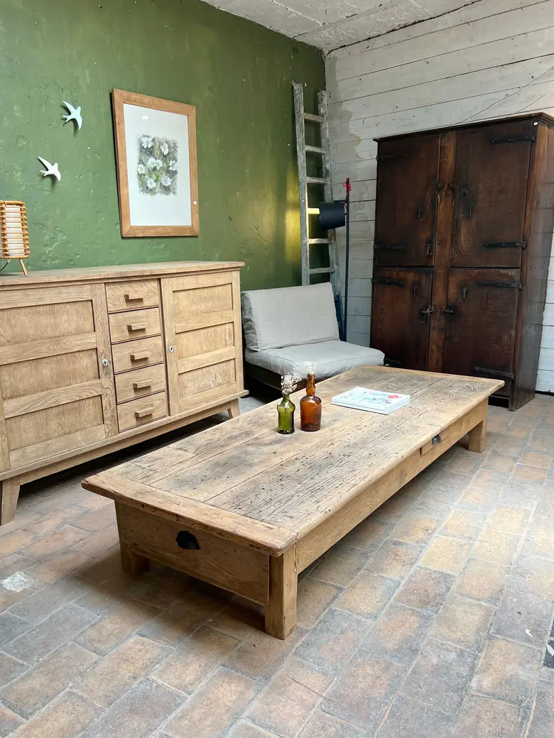 Table basse en chêne XIXème