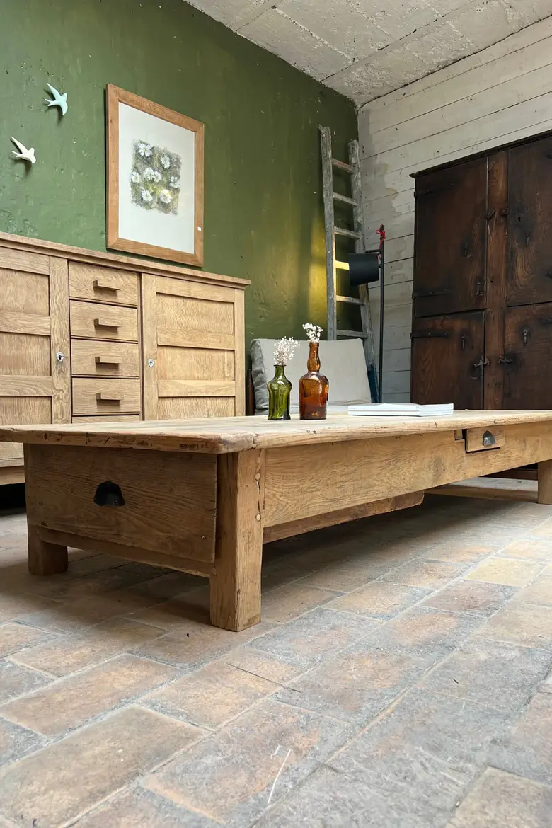 Table basse en chêne XIXème