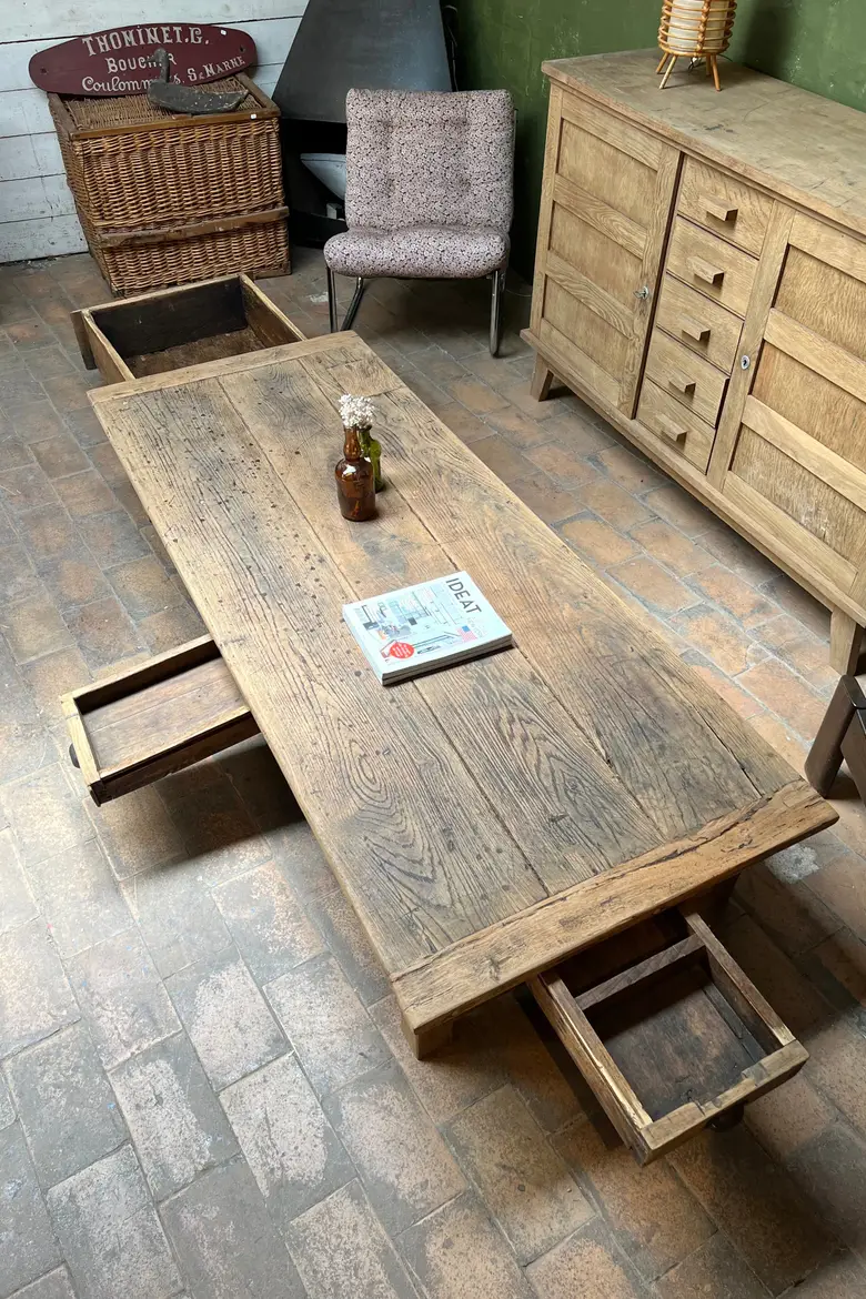 Table basse en chêne XIXème