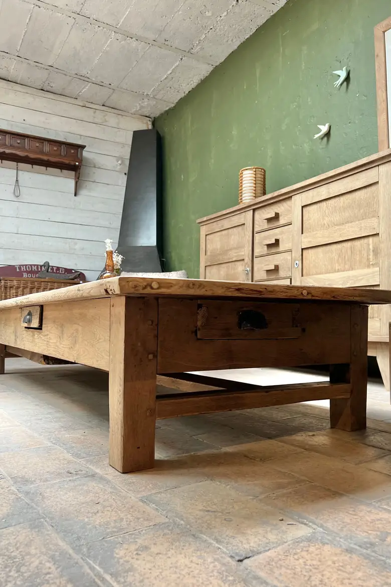 Table basse en chêne XIXème