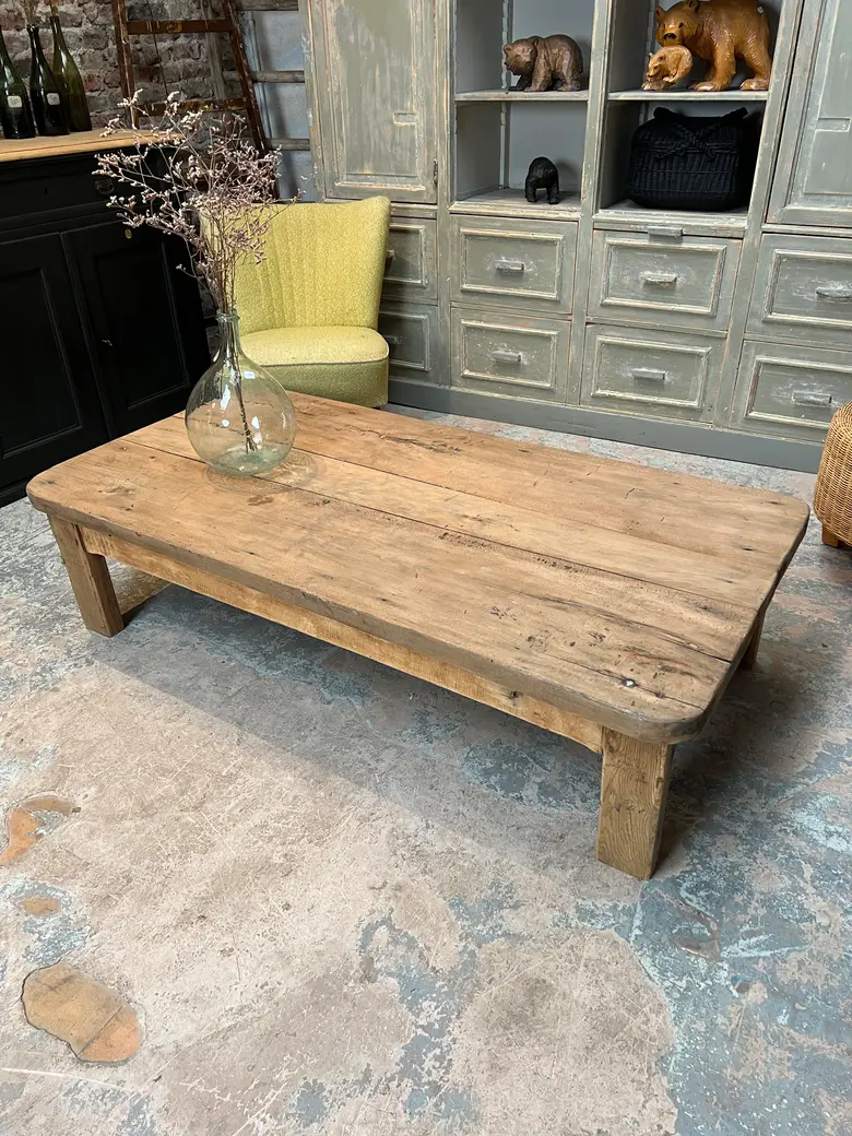 Table basse en hêtre Début XXème