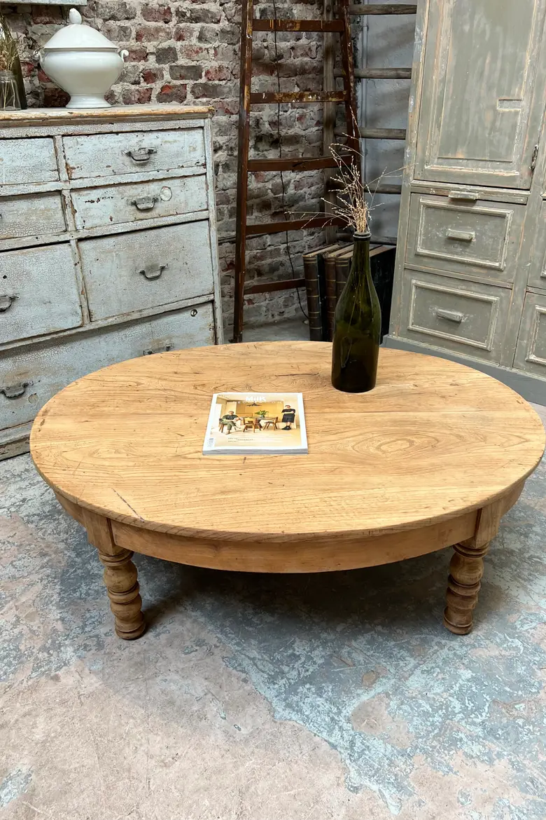 Table basse en orme Début XXème
