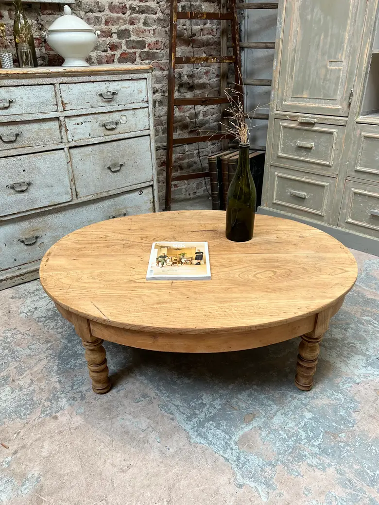 Table basse en orme Début XXème