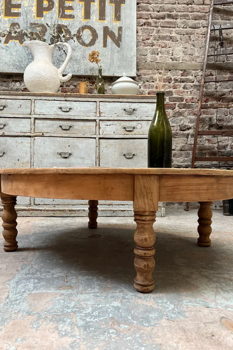 Table basse en orme Début XXème