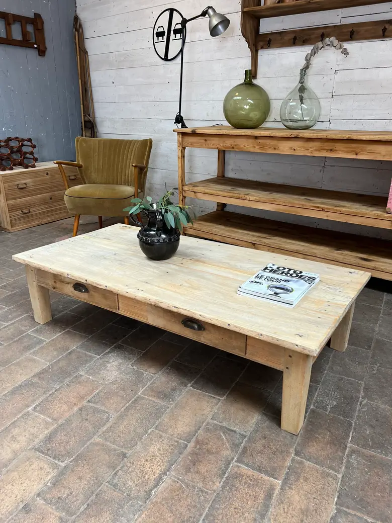 Table basse en peuplier Début XXème