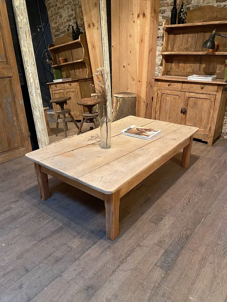 Table basse en peuplier Début XXème