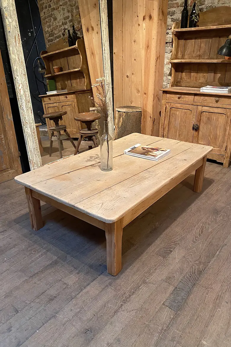 Table basse en peuplier Début XXème