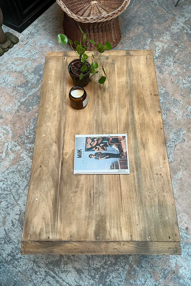 Table basse en peuplier Début XXème