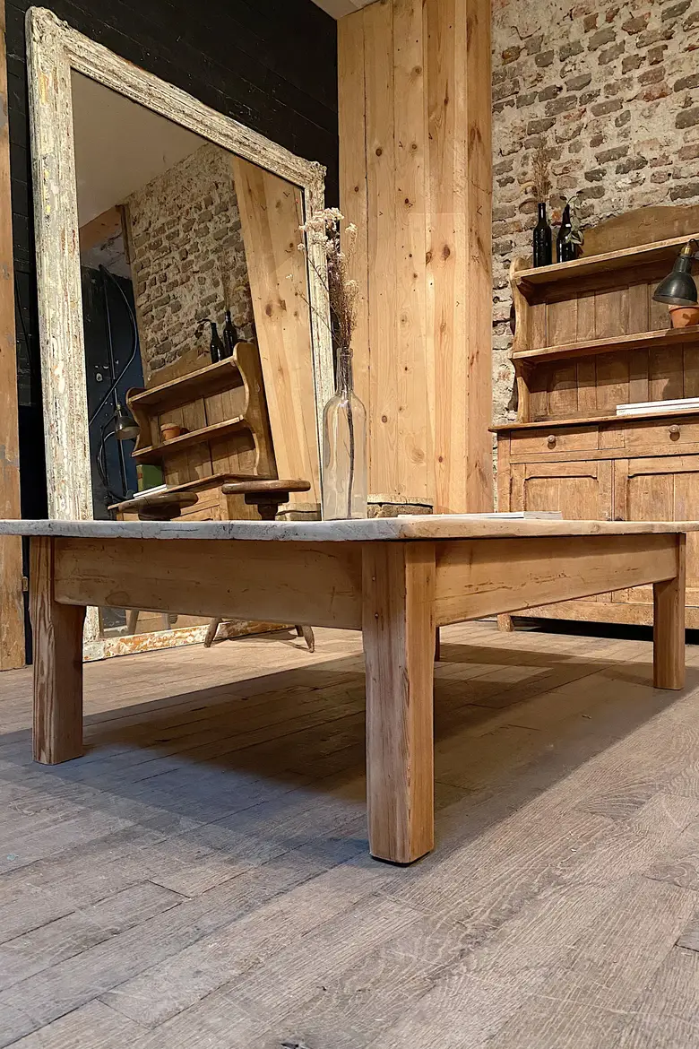 Table basse en peuplier Début XXème