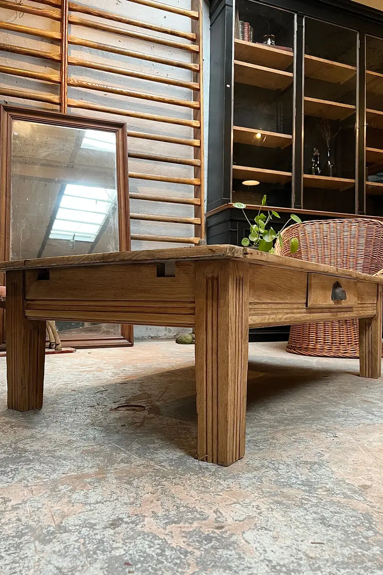 Table basse en peuplier Début XXème