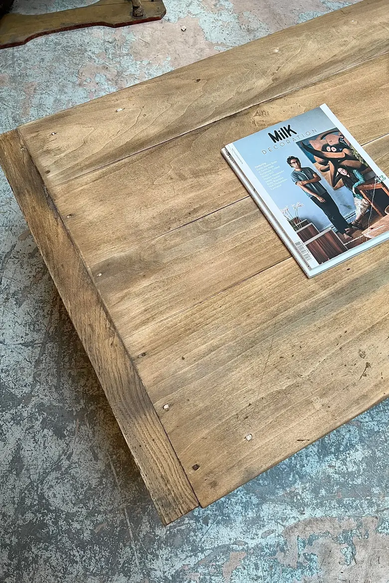 Table basse en peuplier Début XXème