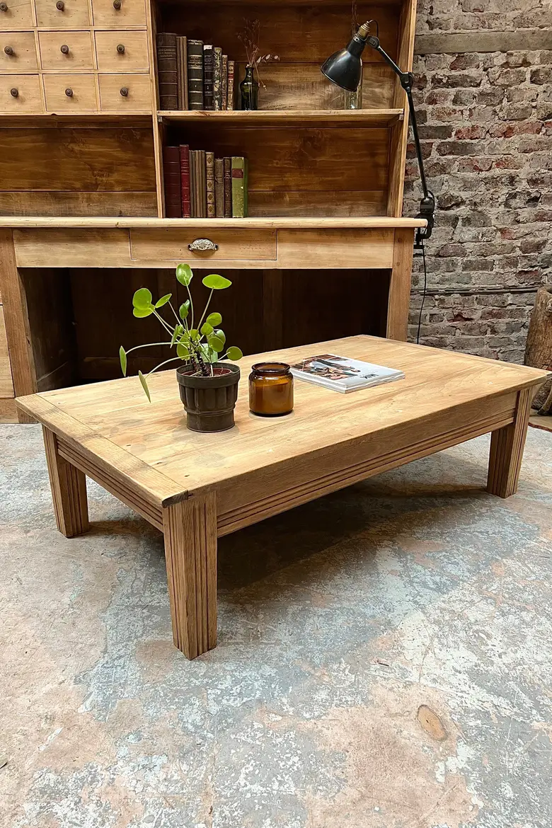 Table basse en peuplier Début XXème