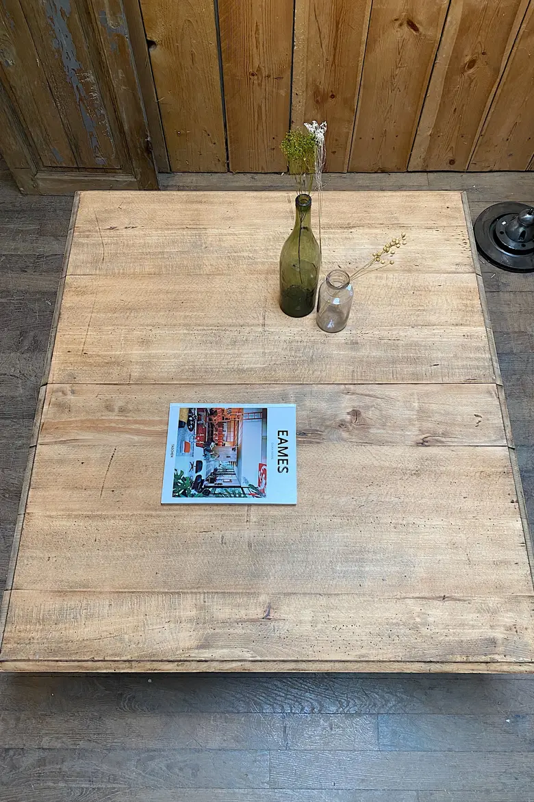 Table basse en sapin Années 50