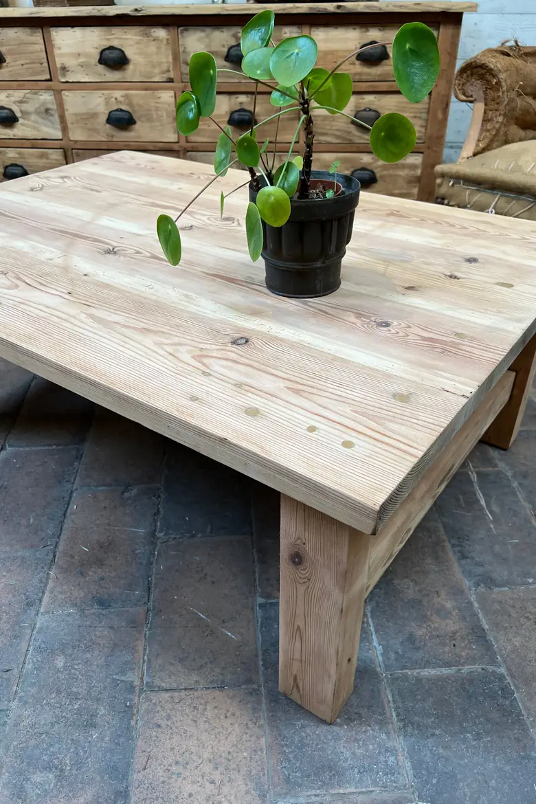 Table basse en sapin Années 80