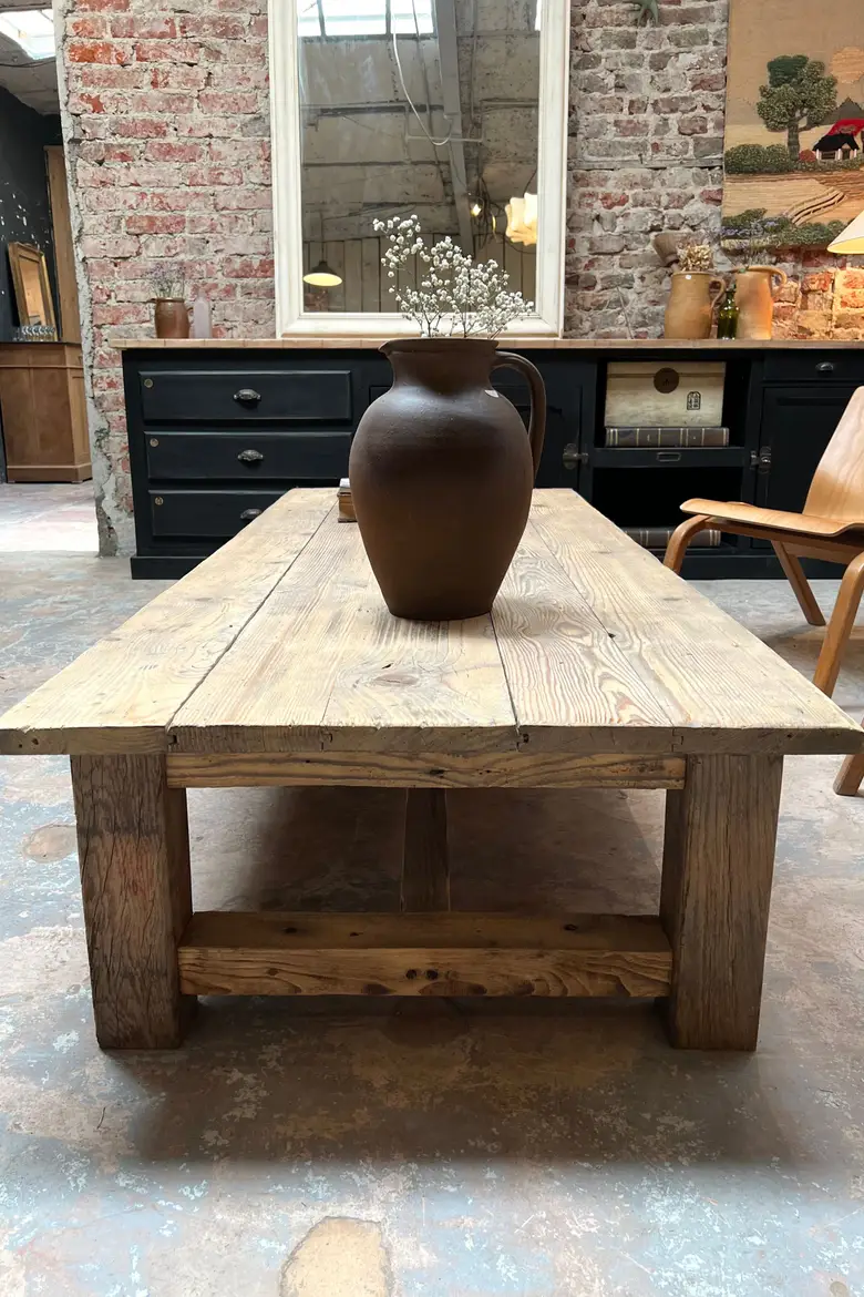 Table basse en sapin Début XXème