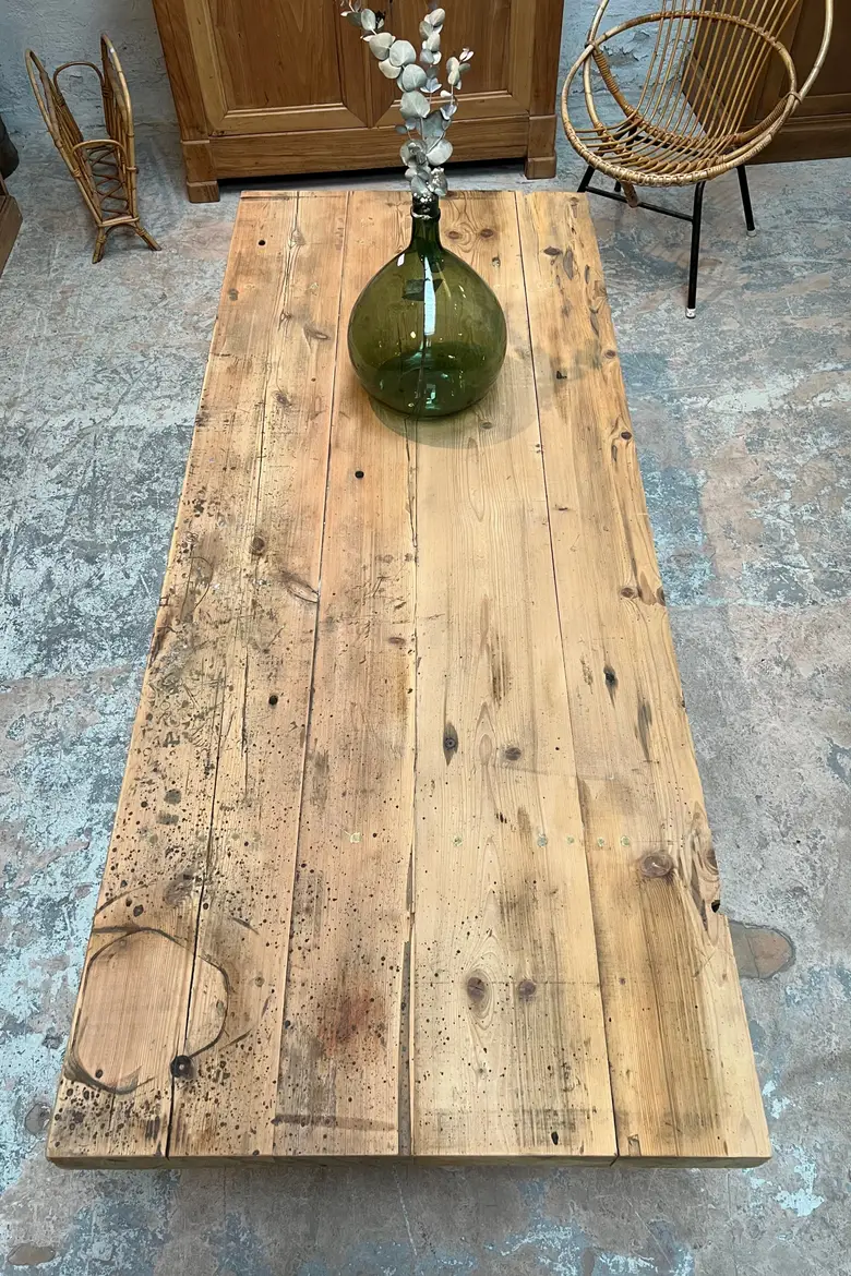 Table basse en sapin Début XXème