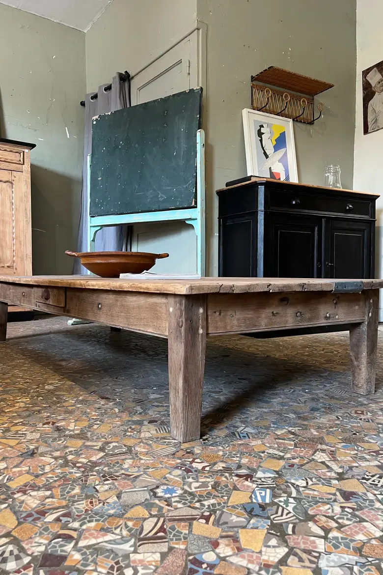 Table basse en sapin Début XXème