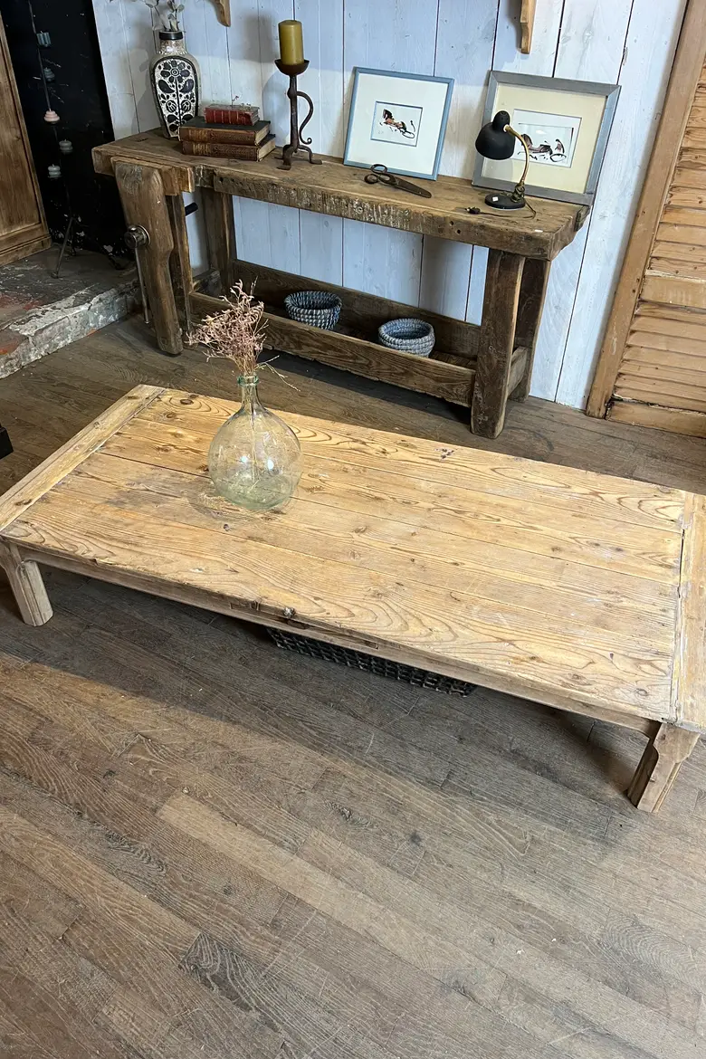 Table basse en sapin Début XXème