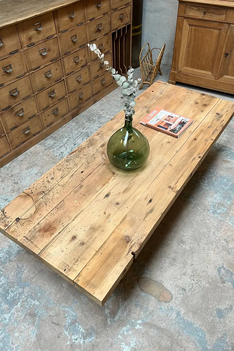 Table basse en sapin Début XXème