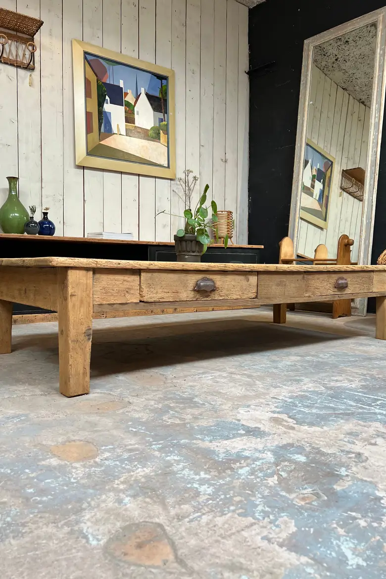 Table basse en sapin Début XXème