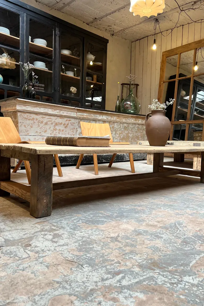 Table basse en sapin Début XXème