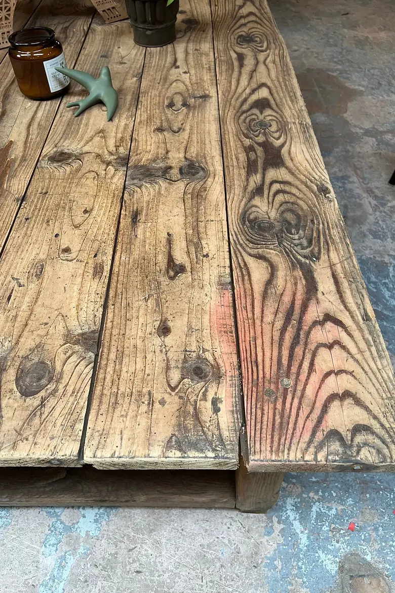 Table basse en sapin Début XXème