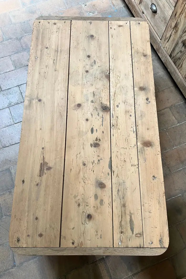 Table basse en sapin Début XXème