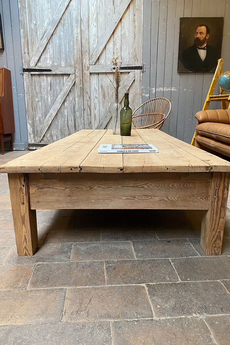 Table basse en sapin Début XXème