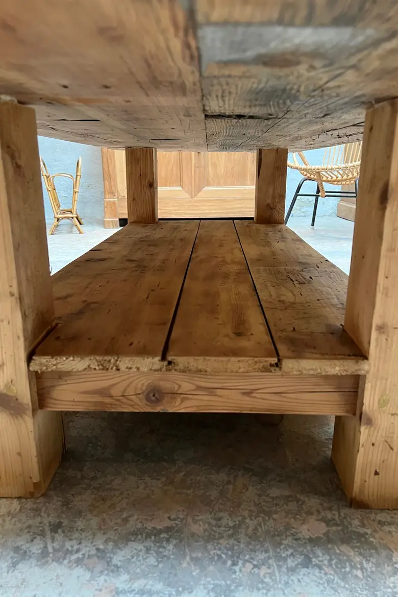 Table basse en sapin Début XXème