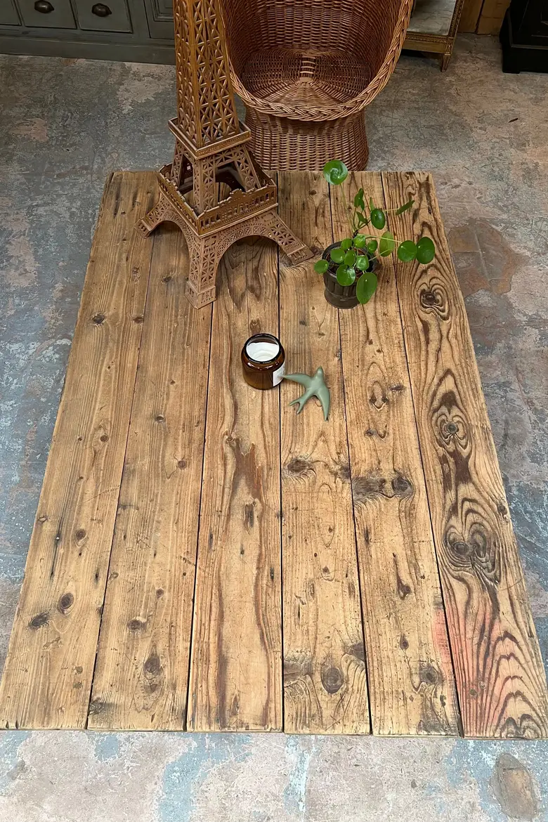 Table basse en sapin Début XXème