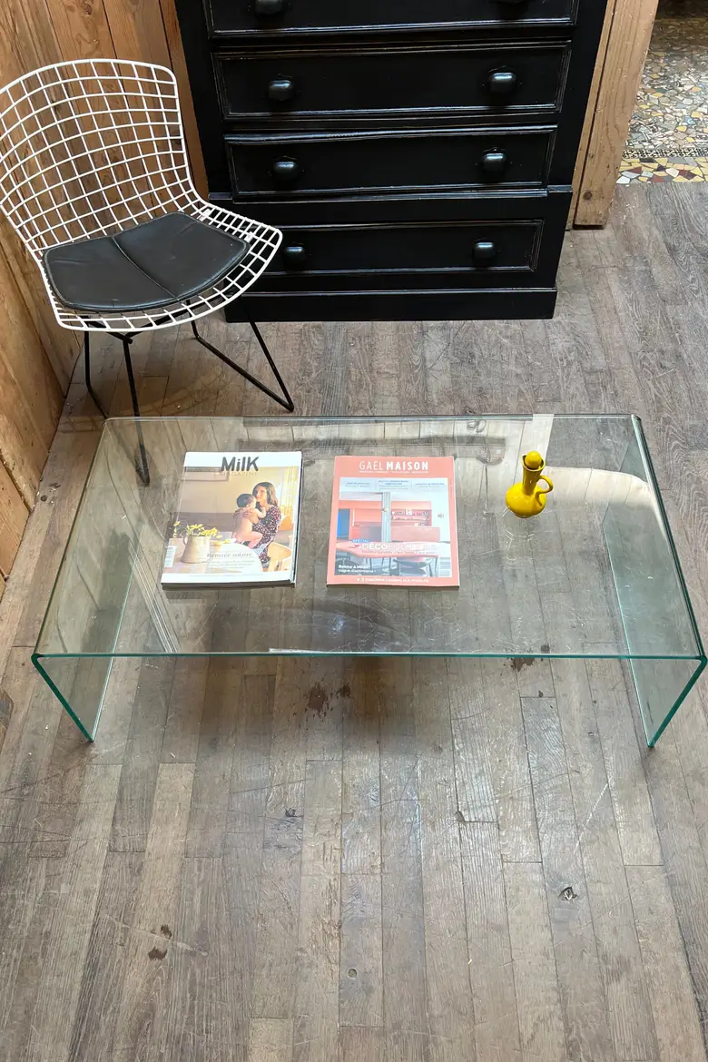 Table basse en verre Années 2000