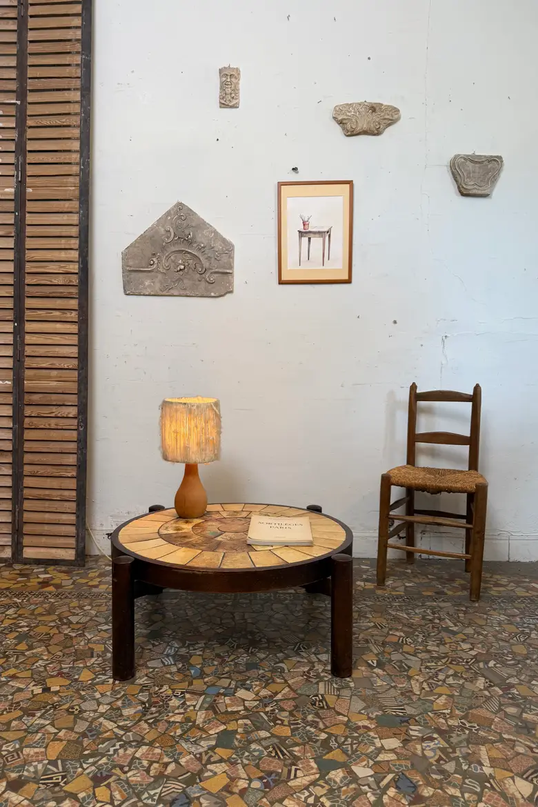 Table basse ronde en céramique