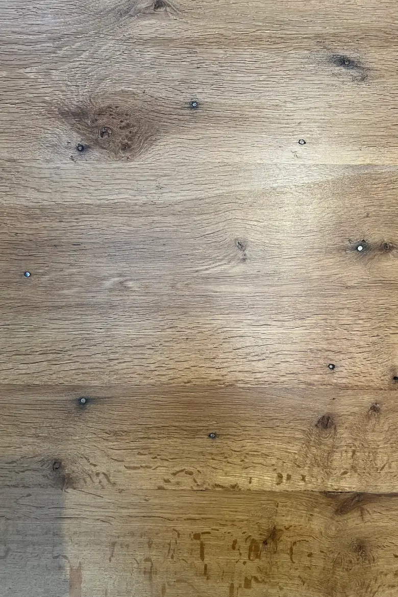 Table basse ronde en chêne