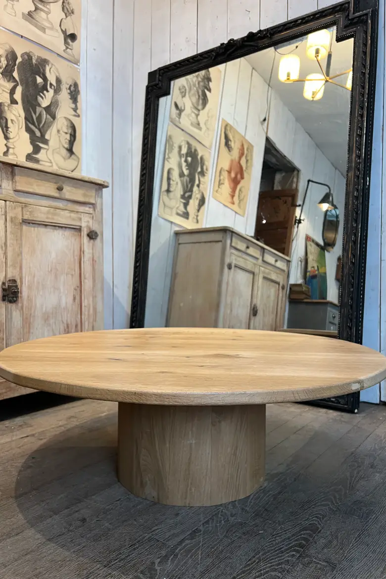 Table basse ronde en chêne