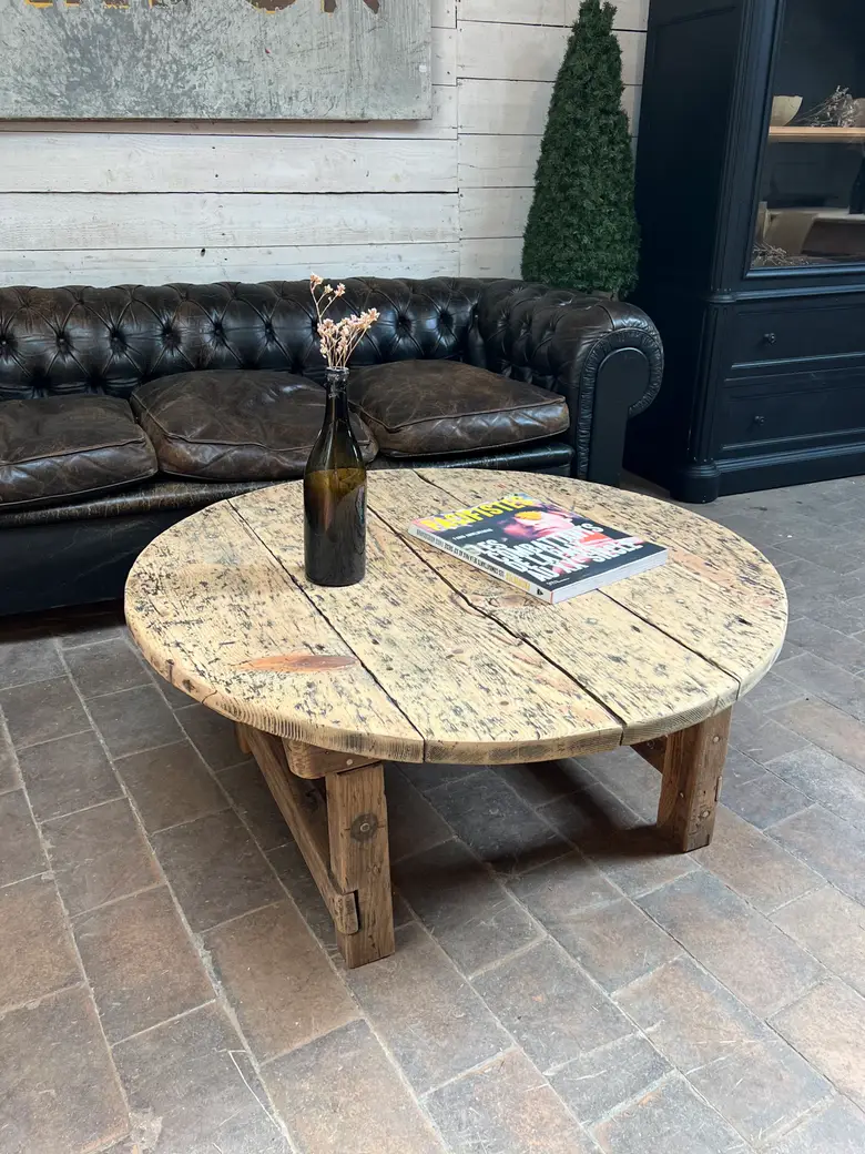 Table basse ronde rustique Début XXème