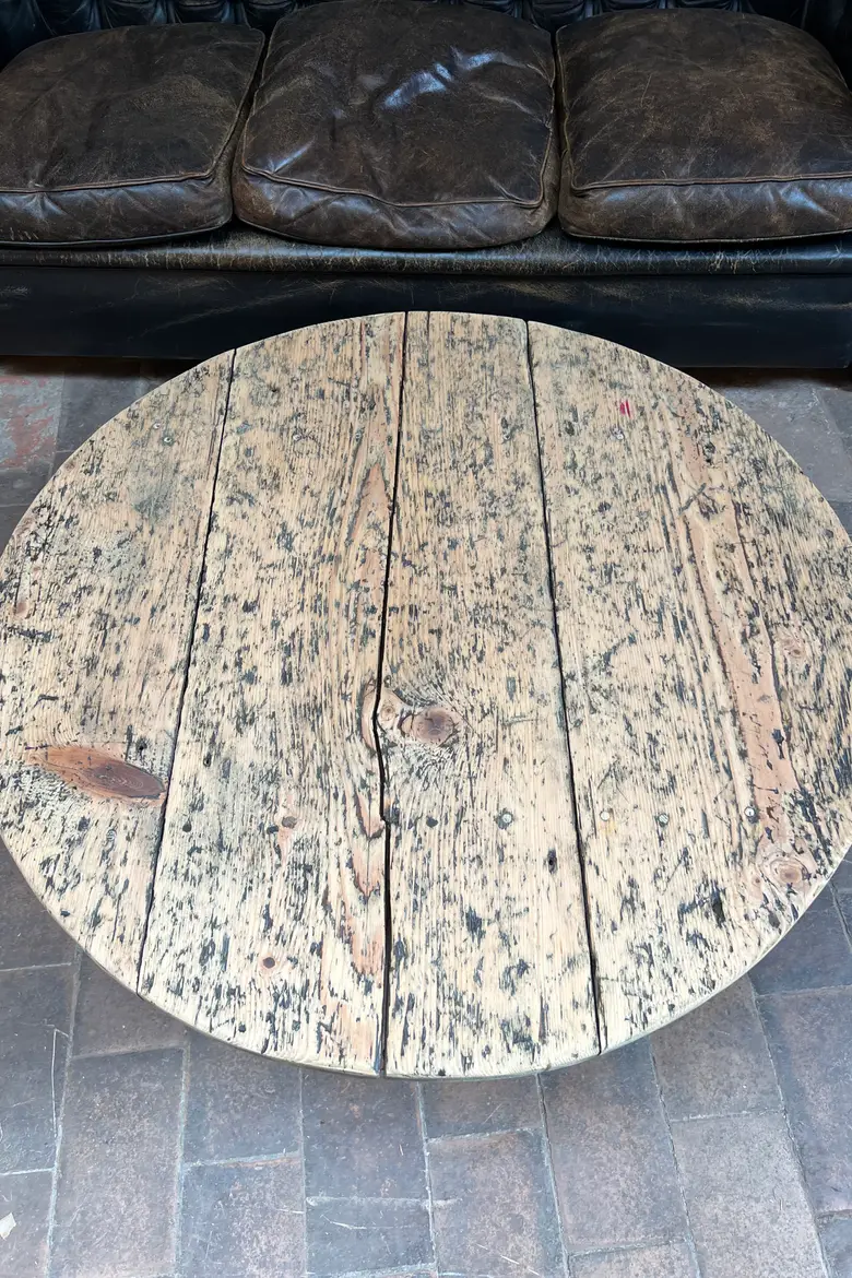Table basse ronde rustique Début XXème