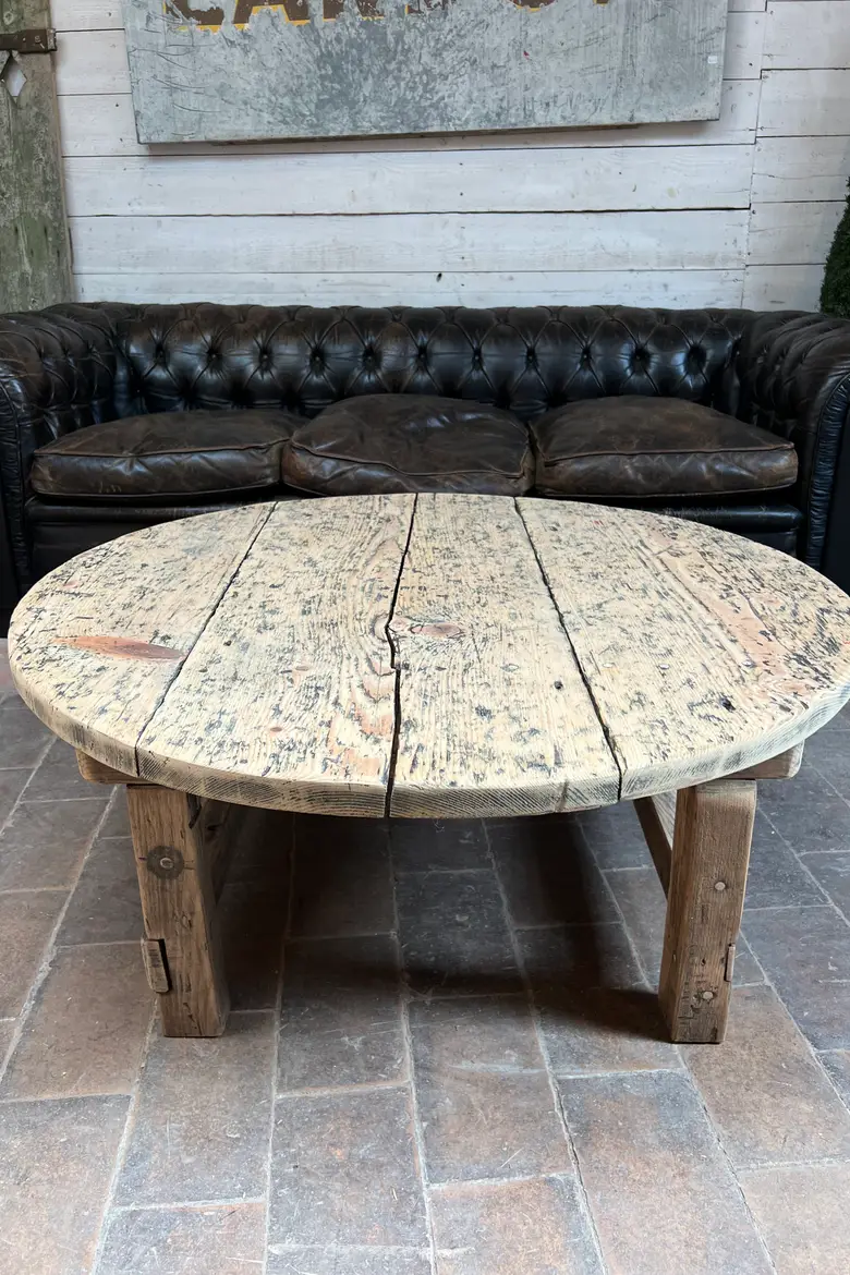 Table basse ronde rustique Début XXème