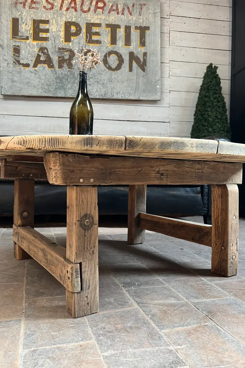 Table basse ronde rustique Début XXème