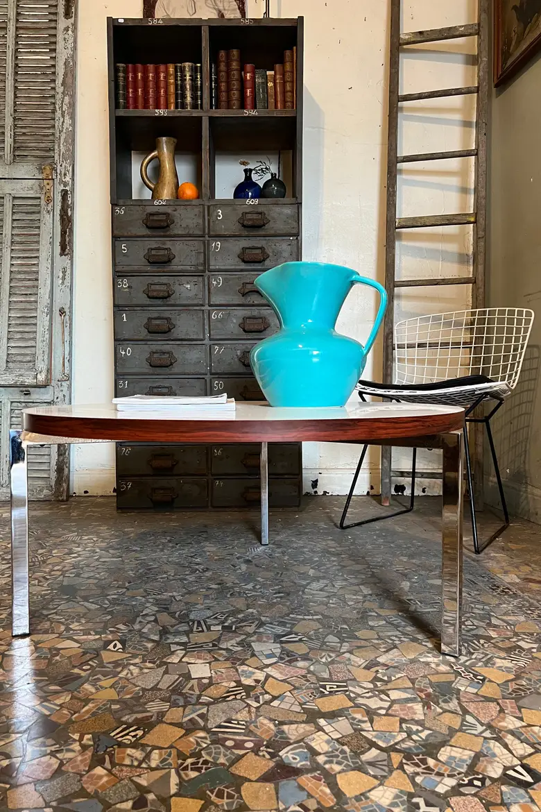 Table basse ronde vintage Années 60
