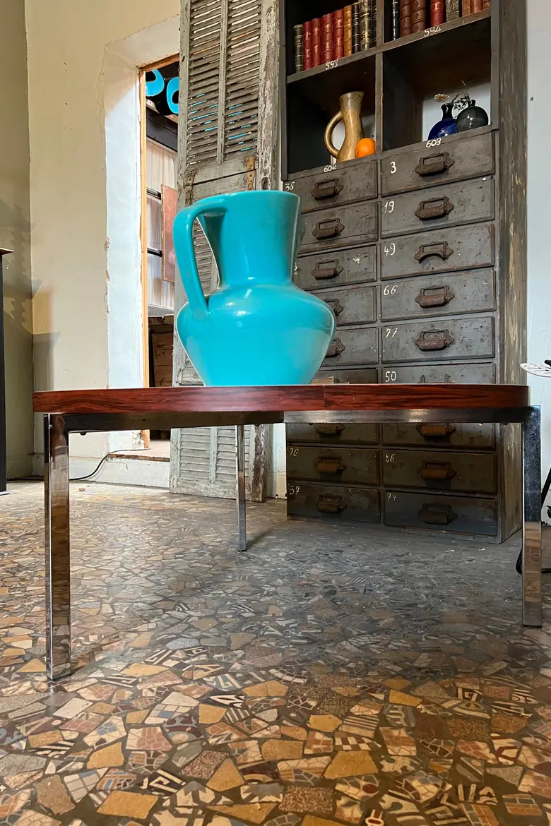 Table basse ronde vintage Années 60