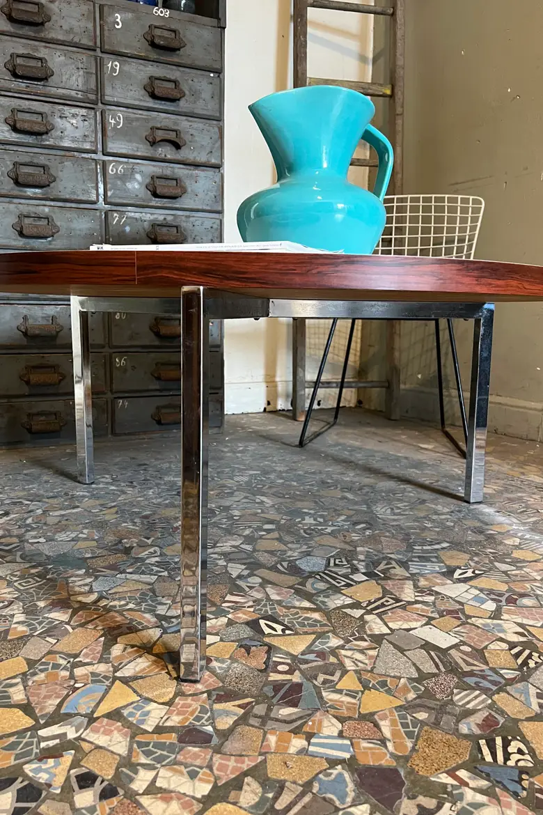 Table basse ronde vintage Années 60