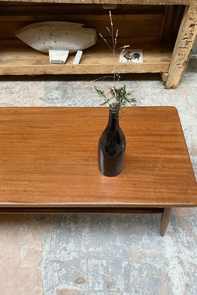 Table basse scandinave en teck Années 60