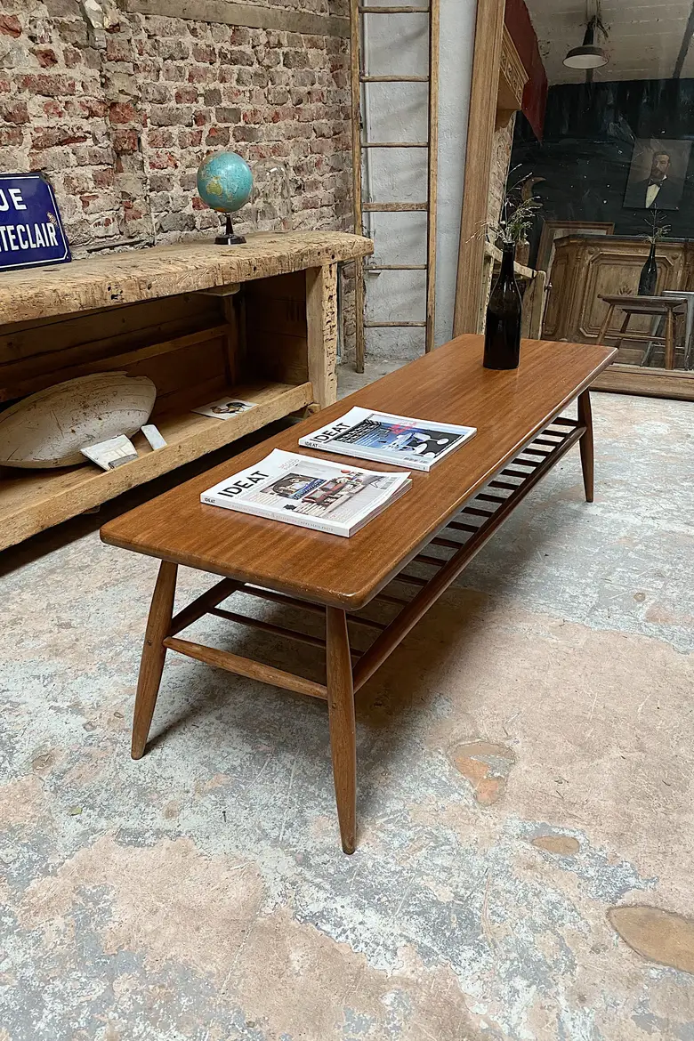 Table basse scandinave en teck Années 60