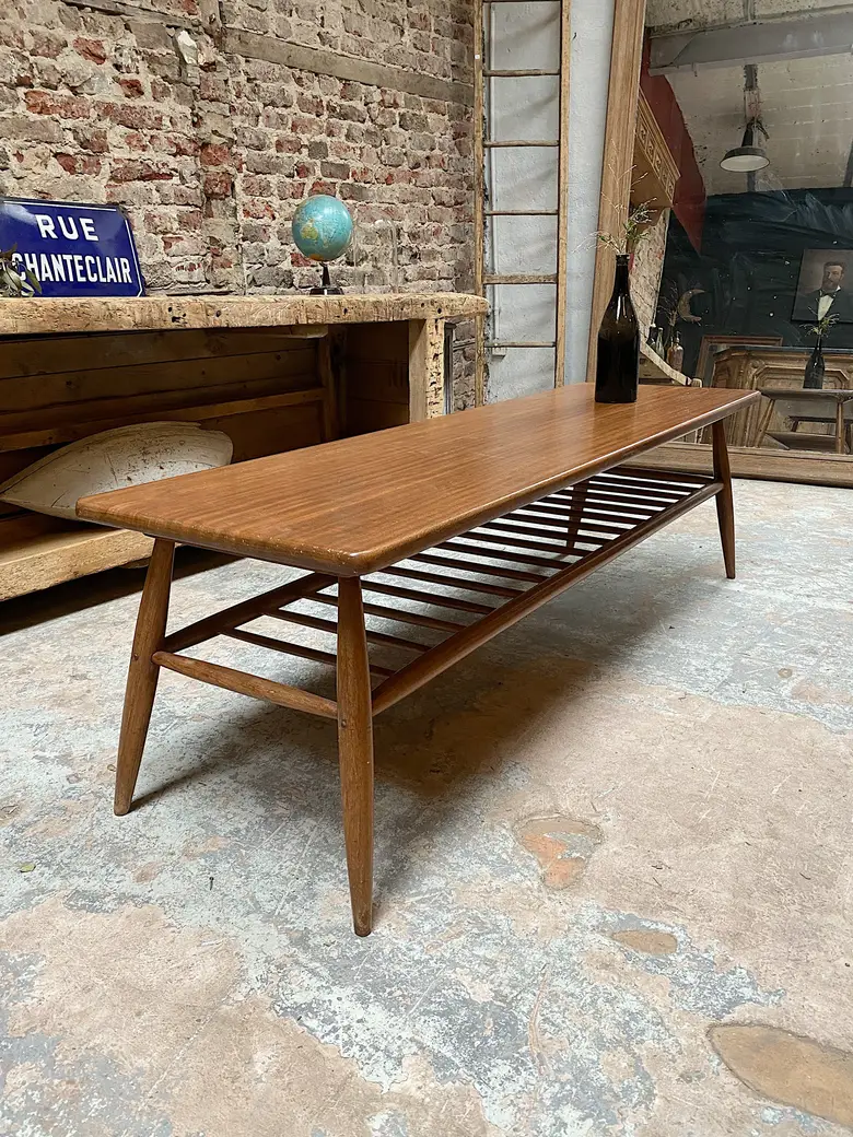 Table basse scandinave en teck Années 60